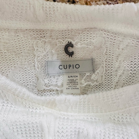 Cupio White Cable Knit Women's Top - Picture 4 of 4